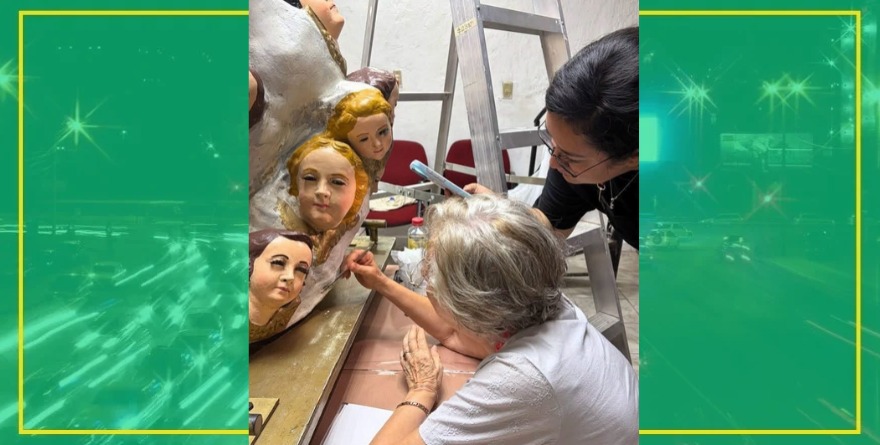 Renuevan histórica escultura en Cedral