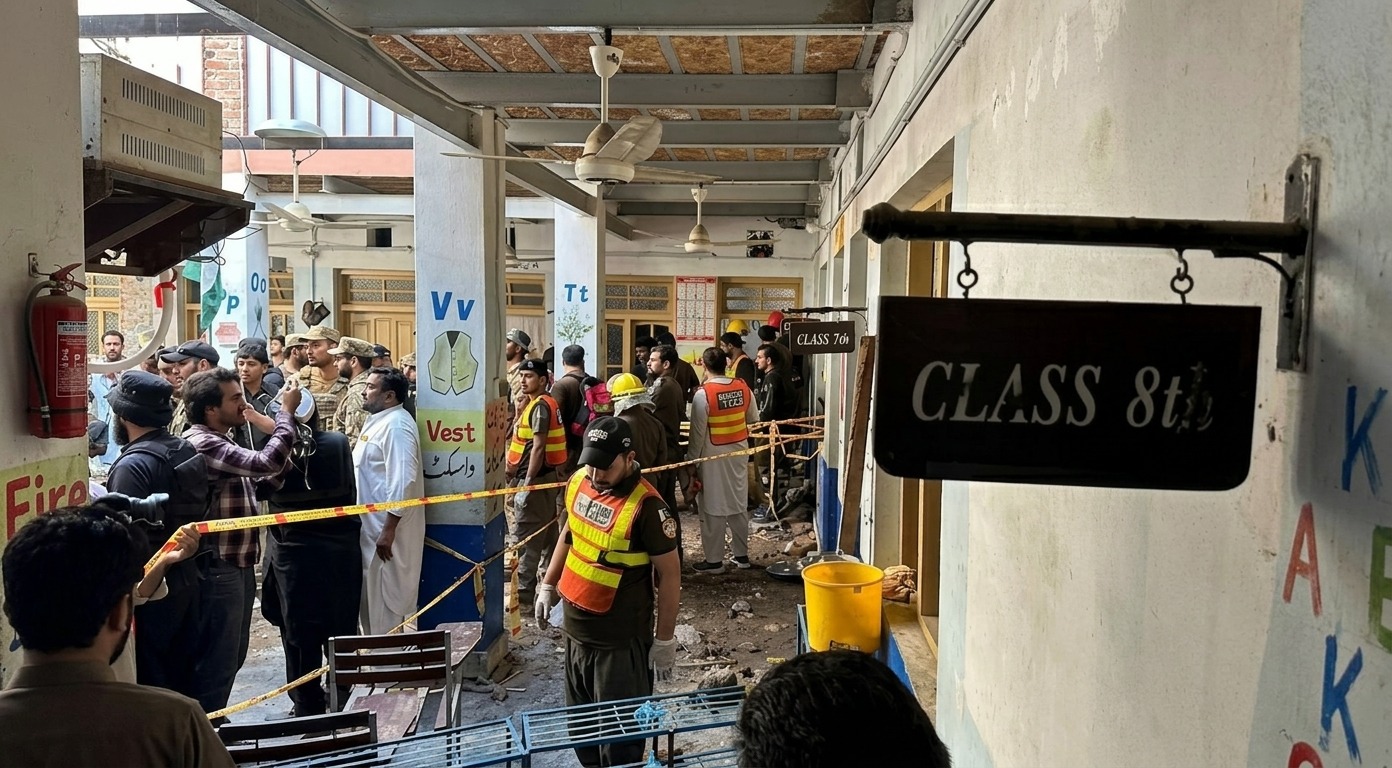 MUEREN 17 NIÑOS TRAS DERRUMBE EN ESCUELA DE PAKISTÁN