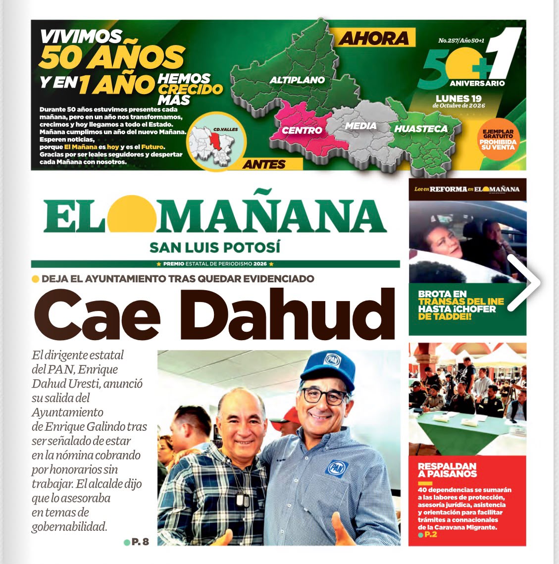 El Mañana San Luis Potosí - 19 de octubre de 2026