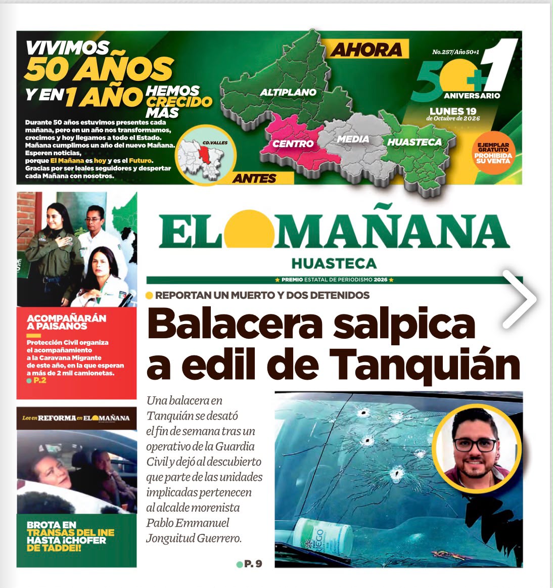 El Mañana Huasteca - 19 de octubre de 2026