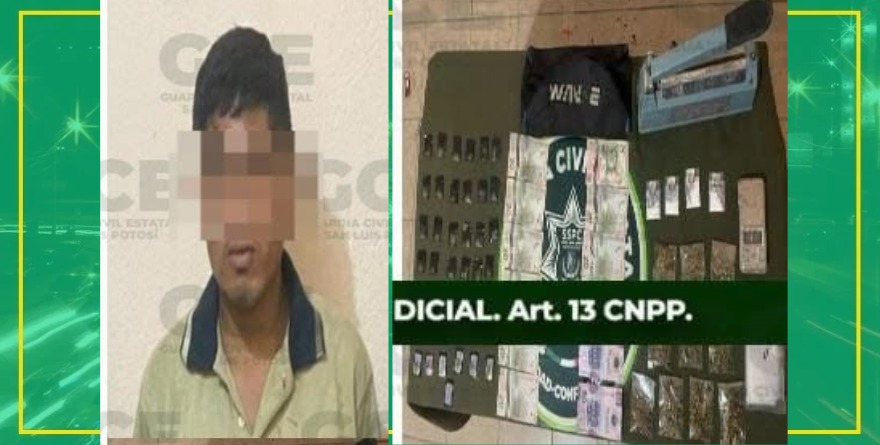 Detienen a narcomenudista