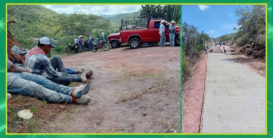 Habitantes construyen caminos comunitarios