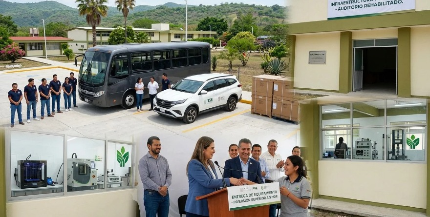 Tecnológico de Ébano recibe millonario equipamiento escolar