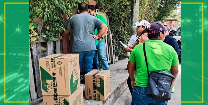 Avanzan entregas de despensas en colonias